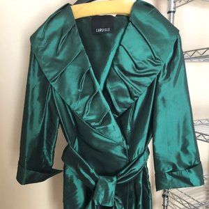Carlisle Emerald Green Topper Jacket w/Sash Tie, Size 6